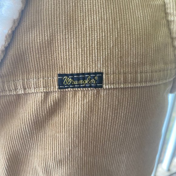 Vintage 1970's Wrangler Tan Corduroy Vest Sherpa Lined - Picture 5 of 8